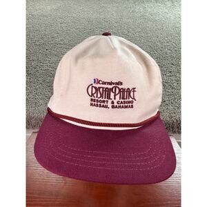 VTG 90s Crystal Palace Casino Hat Mens OS Carnival Defunct Resort Strapback